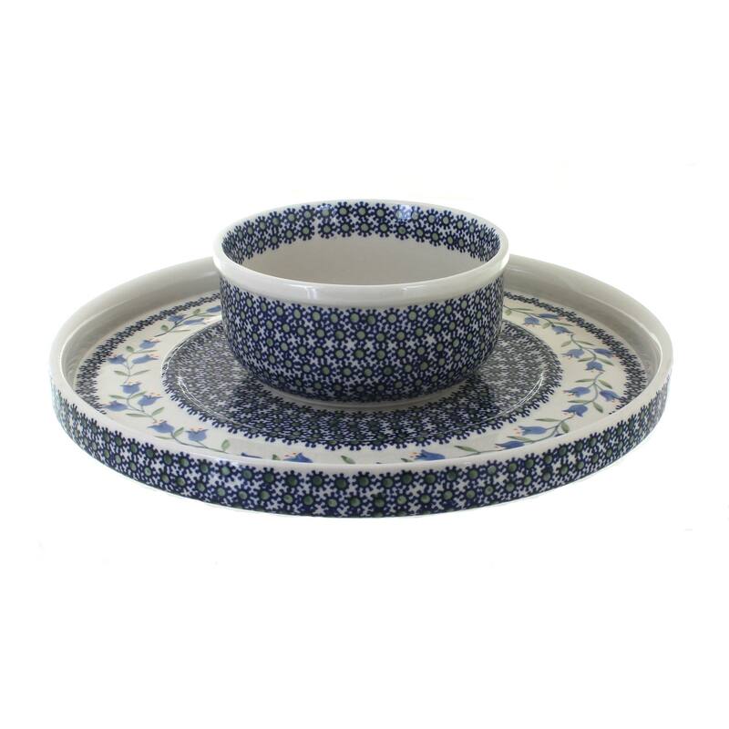 Blue Rose Polish Pottery N007 Manufaktura Dual Dish