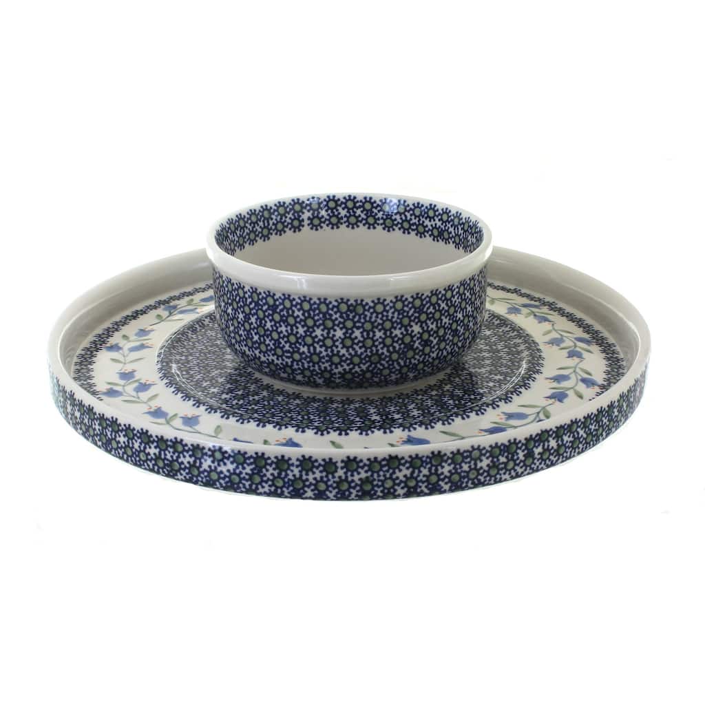 Blue Rose Polish Pottery N007 Manufaktura Dual Dish
