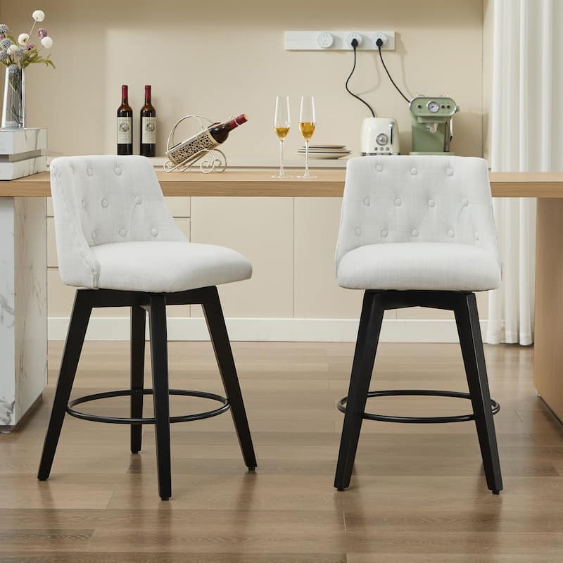 Swivel Bar Stools Side Chair Set of 2