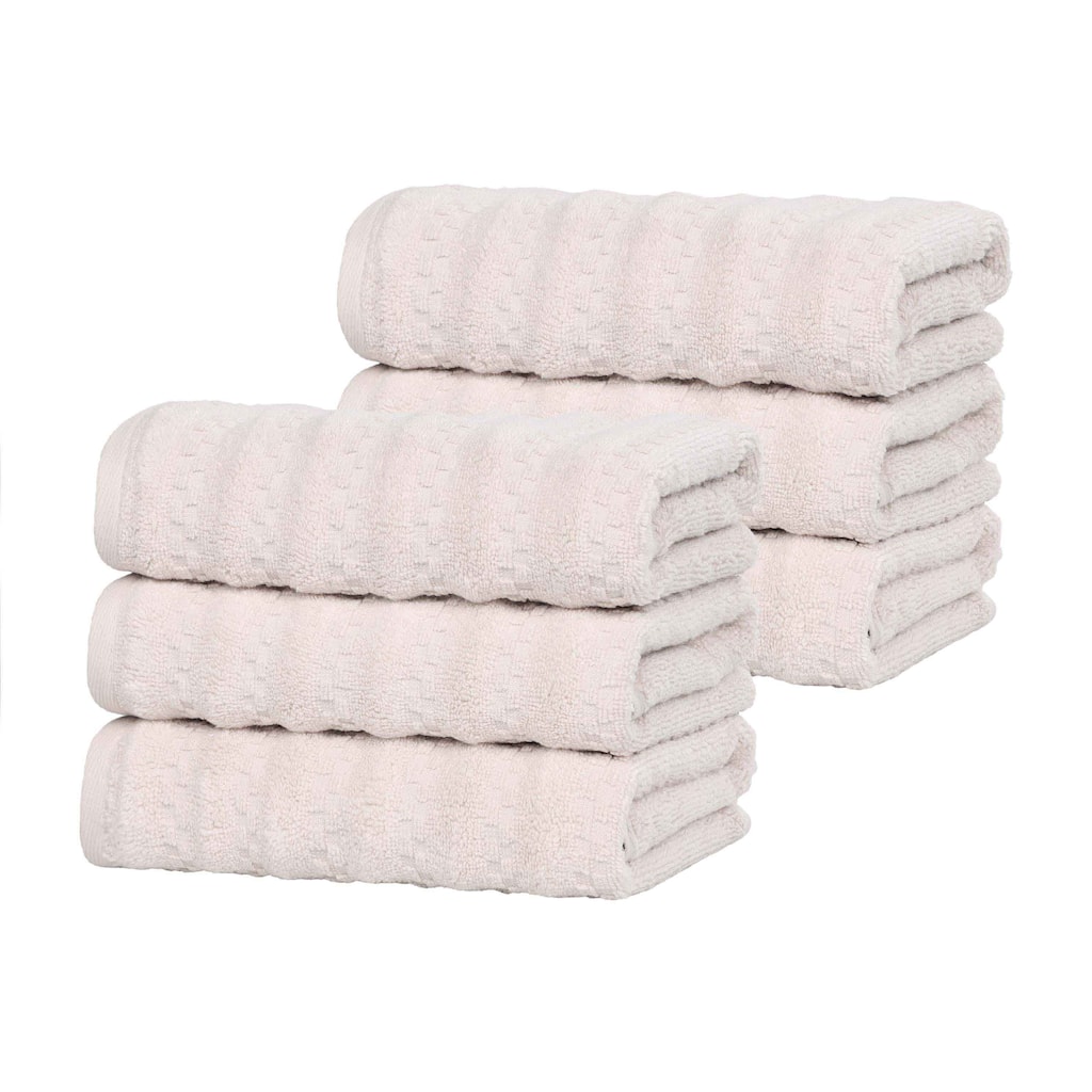 Blue Nile Mills Cotton Medium Weight Absorbent Hand Towels, Set of 6