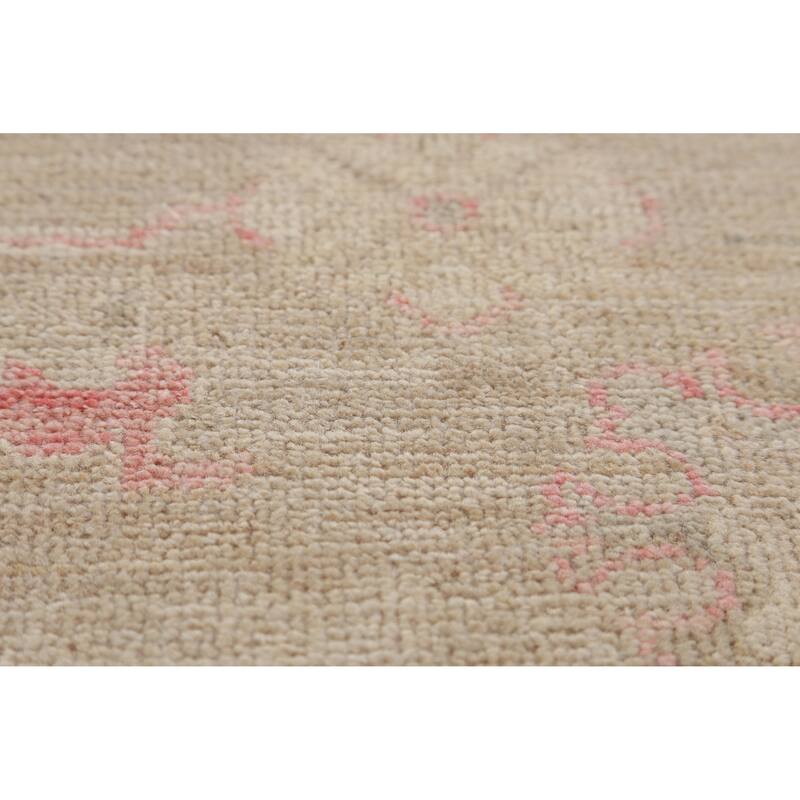 Hand Knotted Oriental 100% Wool Carpet Transitional All-Over Beige & Ivories Oushak Area Rug - 10' 0'' X 8' 0''