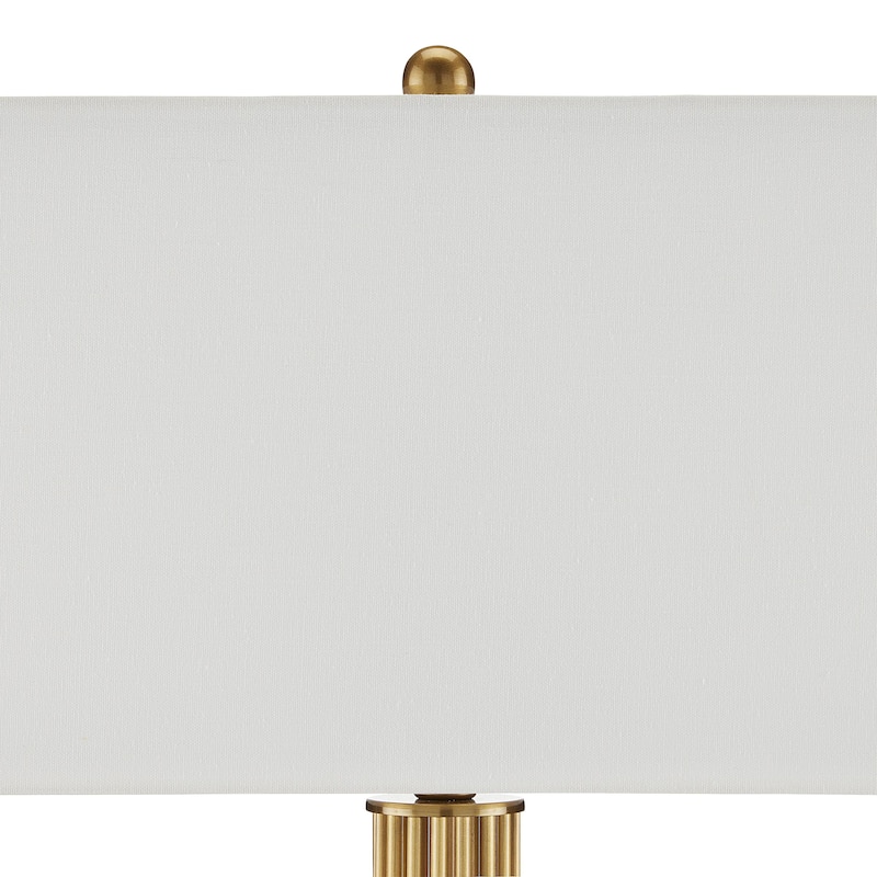 Currey & Company Allegory Brass Table Lamp - 36.5"h x 17"w x 10.5"d