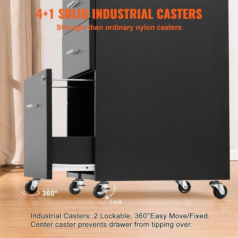 3-Drawer Wood Filing Cabinet - 15.75"D x 17.7"W x 25.6"H