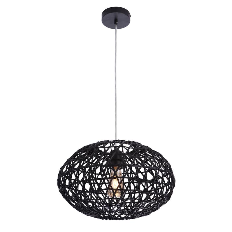 Craftmade P2003 Natural Pendant 17" Wide Rattan Cage Pendant