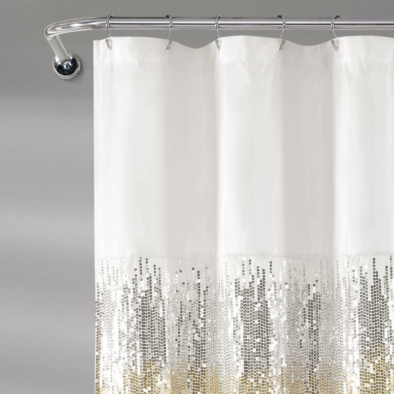 Silver Orchid Gregor Abstract Night Sky Two-tone Shower Curtain
