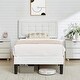 preview thumbnail 10 of 58, VECELO Tufted Upholstered Kids Bed with Adjustable Headboard,Twin Size Bed Set of 2