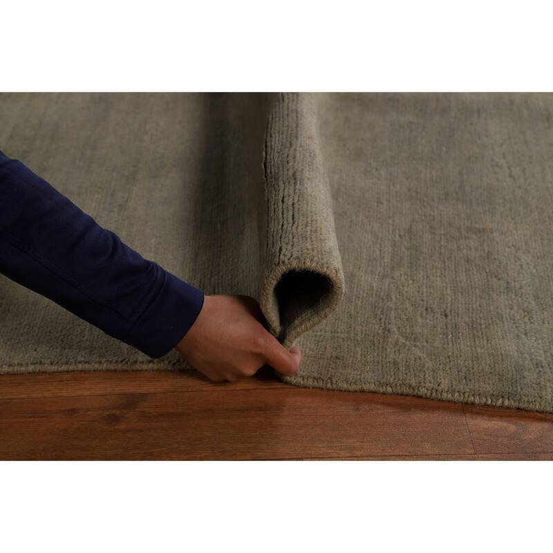 Hand Knotted Oriental 100% Wool Carpet Modern Modern Beige & Ivories Gabbeh Area Rug - 5' 10'' X 4' 3''