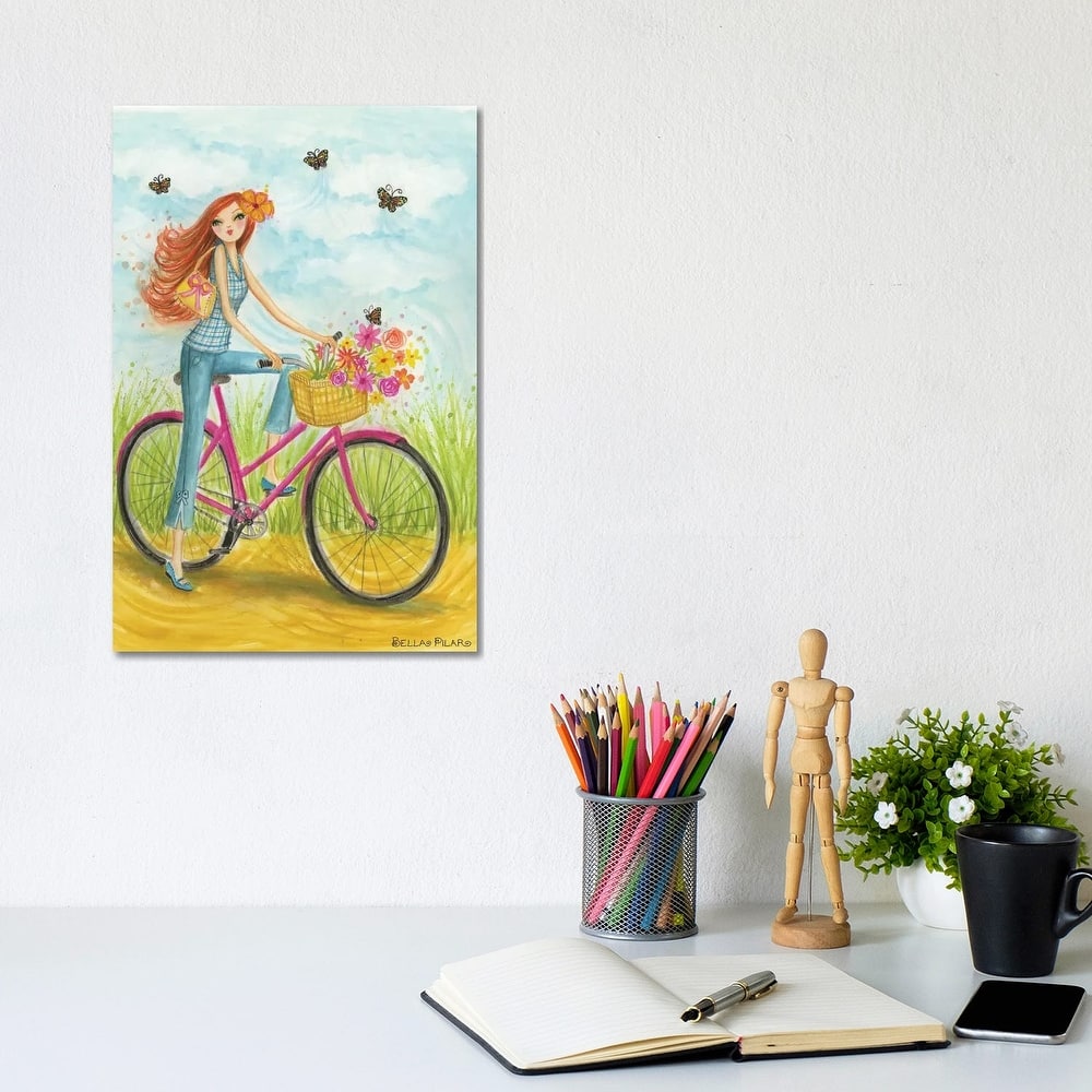 iCanvas "Sprung Bicycle Ride" by Bella Pilar Canvas Print