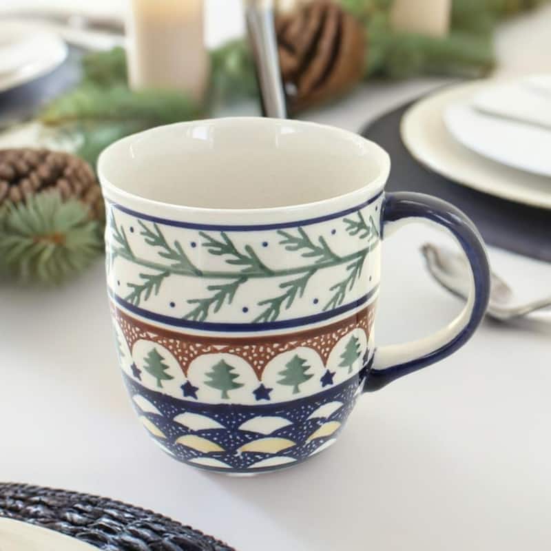 Blue Rose Polish Pottery Zaklady Mug