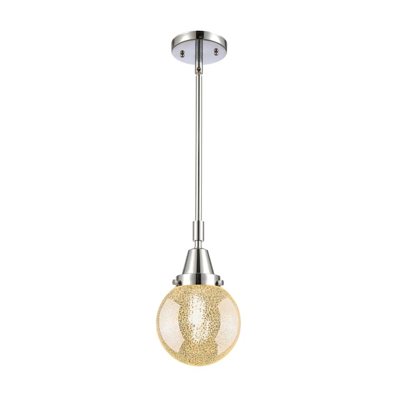Innovations Lighting 447-1S-11-6 Beacon Pendant Beacon 6" Wide Mini - Polished Chrome / Mercury