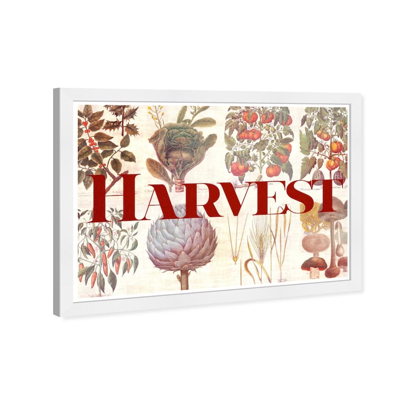 Wynwood Studio Prints Food and Cuisine Thanksgiving Menu Red and Maroon Rustic Wall Art Canvas Print