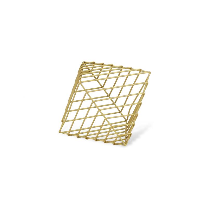 HomeRoots 8" Gold Cast Iron Modern Abstract Tabletop Sculpture - 10.5' X '8' X '8