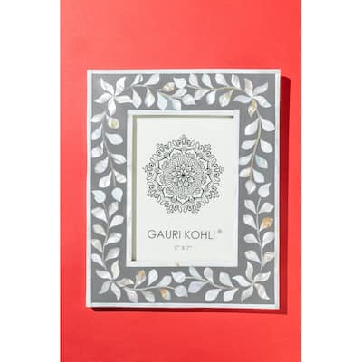 Jodhpur Mother of Pearl Picture Frame - Grey