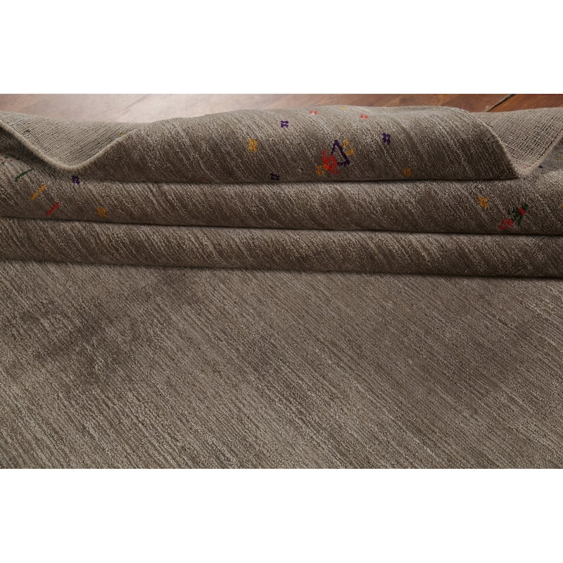 Gabbeh Indian Rug Hand-Knotted Wool Carpet - 8'5"x 9'8"