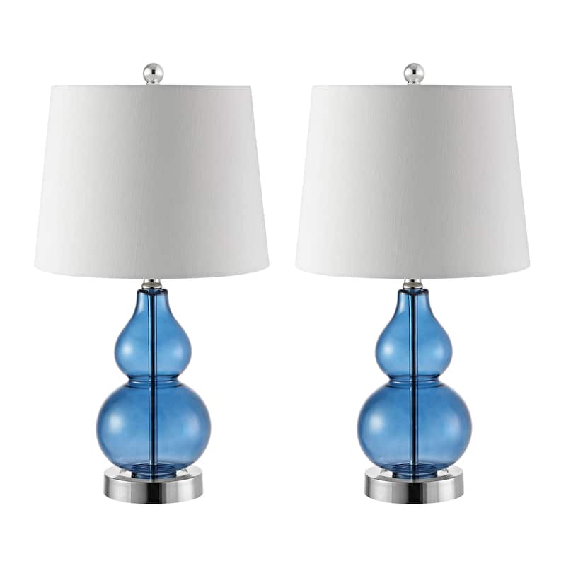 SAFAVIEH Lighting Jabina 22" Table Lamp (Set of 2) - 12" W x 12" L x 22" H - 12Wx12Dx22H
