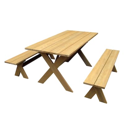 X-Frame Picnic Table Dining Set