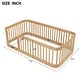 preview thumbnail 4 of 32, Twin/Full Size Wooden Floor Bed, Kids Bed Frame with Fence Guardrail, Toddle Bed with Small Opening
