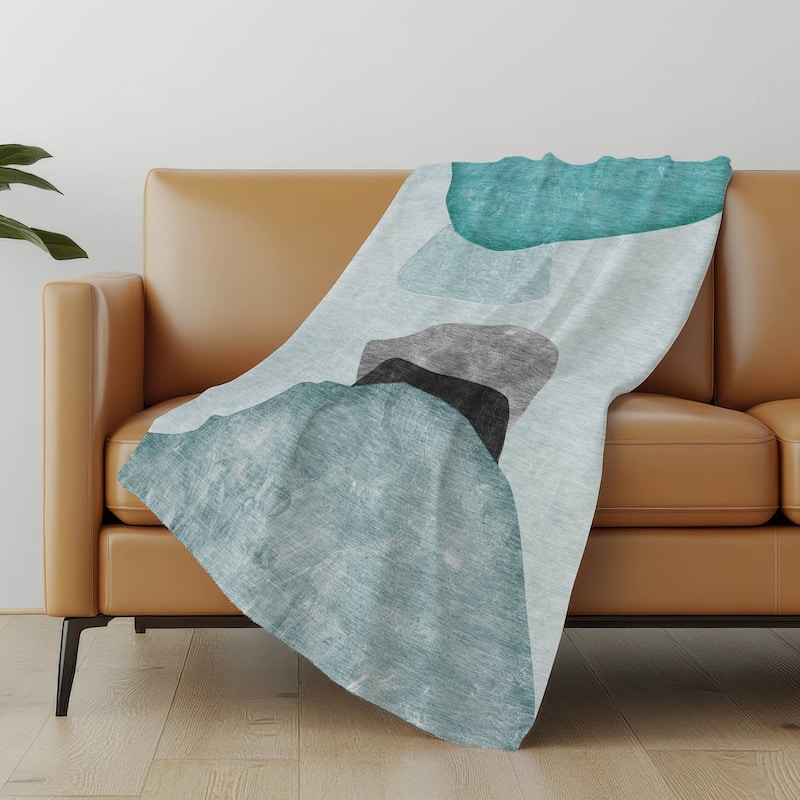 Premium Machine Washable Modern Contemporary Sherpa Throw Blanket