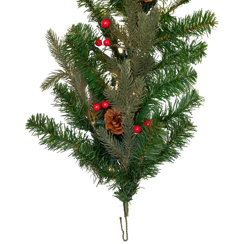 Real Touch™ Pre-Lit Mixed Noble Spruce Garland - 9' x 14" - Clear Lights