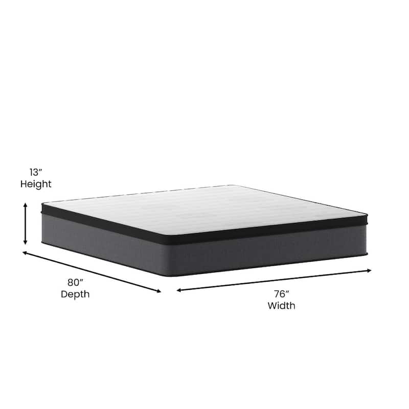 13" CertiPUR-US Certified Euro Top Hybrid Pocket Spring Mattress in a Box