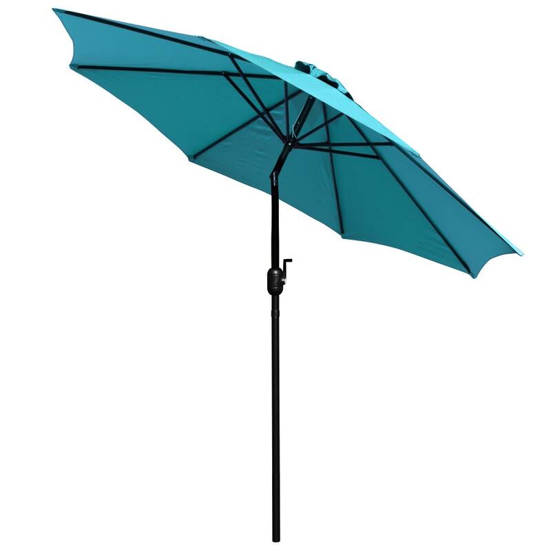 Patio Set wirh 35" Table, 2 Chairs, and Umbrella with Base - 35.25"W x 35.25"D x 29.5"H