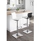 preview thumbnail 1 of 11, Porch & Den Tower Master Contemporary Adjustable Bar Stool in Faux Leather