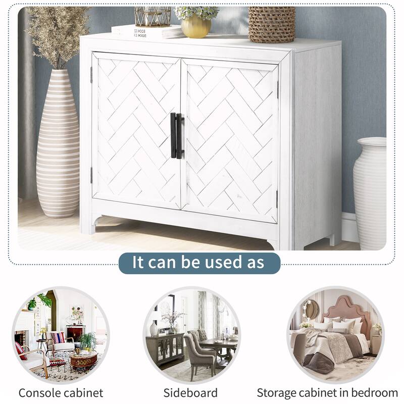 Console Table Sofa Table with 2 Shelves