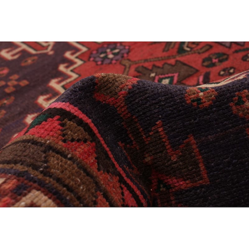 ECARPETGALLERY Hand-knotted Andelz Navy, Red Wool Rug - 3'6 x 7'3