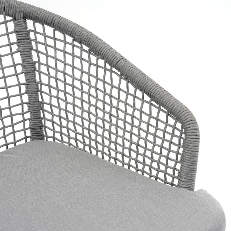 2 - Piece Woven Rope Patio Armchair Set with Cushions