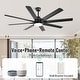 preview thumbnail 23 of 128, Sofucor 52/66/72/76/84Inch Large Ceiling Fan with Dimmable LED Light ,Remote&APP Control,8 Blades for Large Living Room,Porch 66 Inch - Black with Black ABS Blades