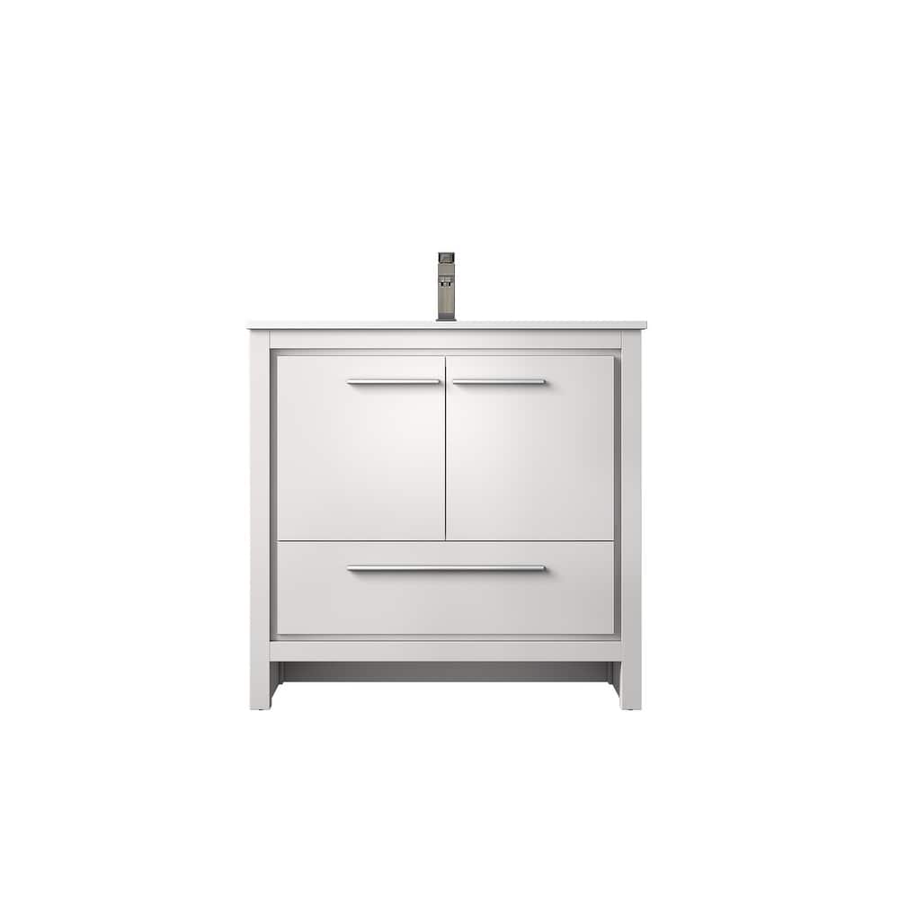 Lafarre Bath Vanity Quartz Top, Sink and Gun Metal Faucet
