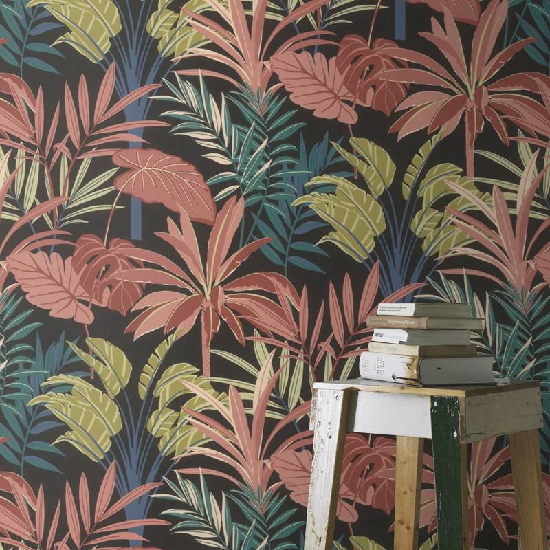 Rasch Rudyard Pink Tropical Flora Wallpaper