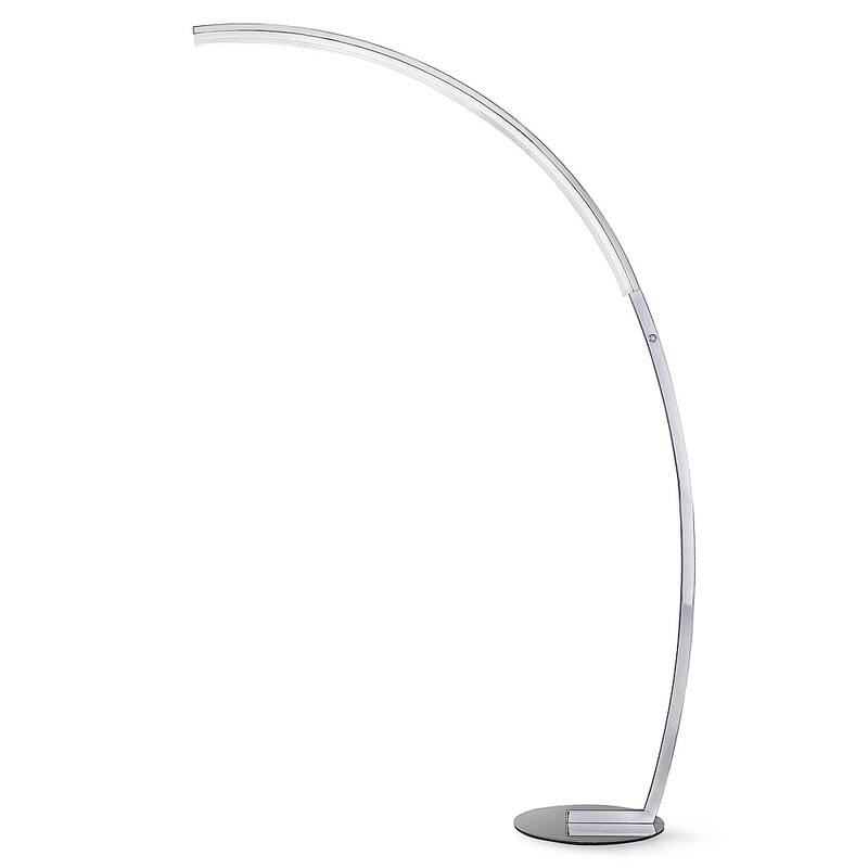 Strick & Bolton Zouma Chrome Dimmable LED Arc Floor Lamp