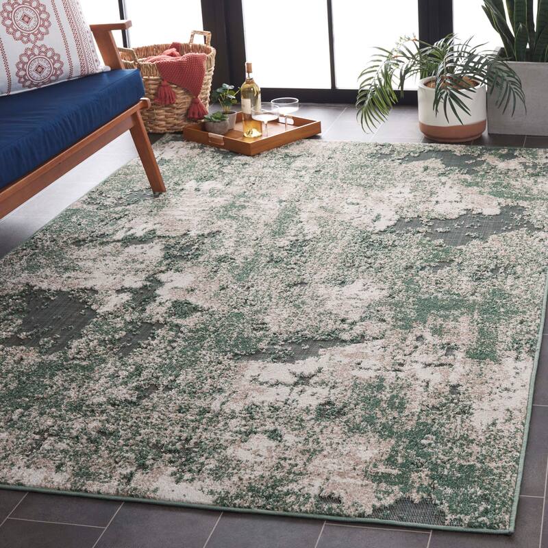 SAFAVIEH Cabana Himke Transitional Rug - 8' x 10' - Green/Ivory
