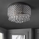 preview thumbnail 15 of 20, Ellen 3-Light Crystal Drops/Metal ,LED Flush Mount, by JONATHAN Y
