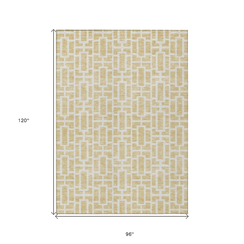 HomeRoots Geometric Transitional Rectangle Outdoor Rug