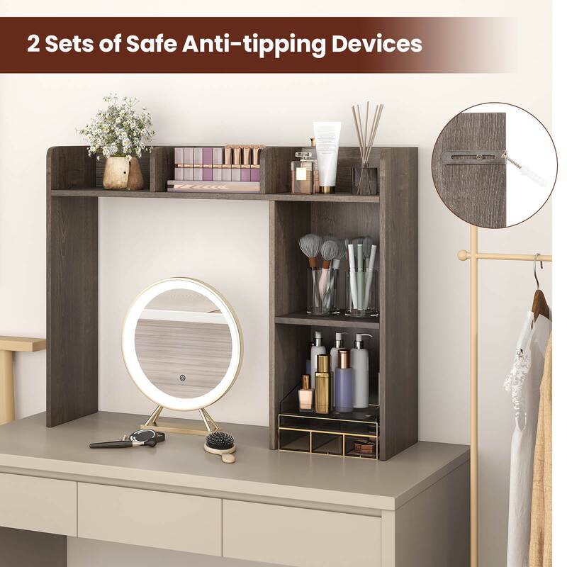 Costway Desk Bookshelf Desktop Storage Organizer Display Shelf Rack