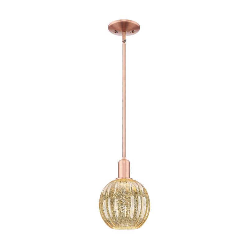 Innovations Lighting 716-1S-11-7 Preston Pendant Preston 7" Wide Mini - Antique Copper / Mercury
