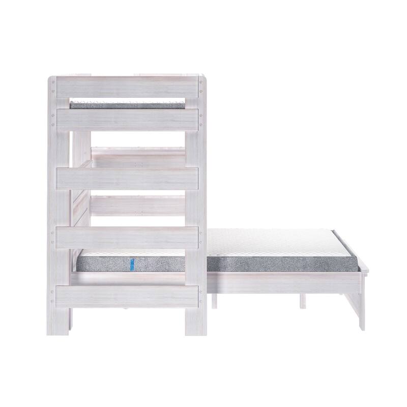 Max and Lily Farmhouse Twin over Queen L Shaped Bunk Bed
