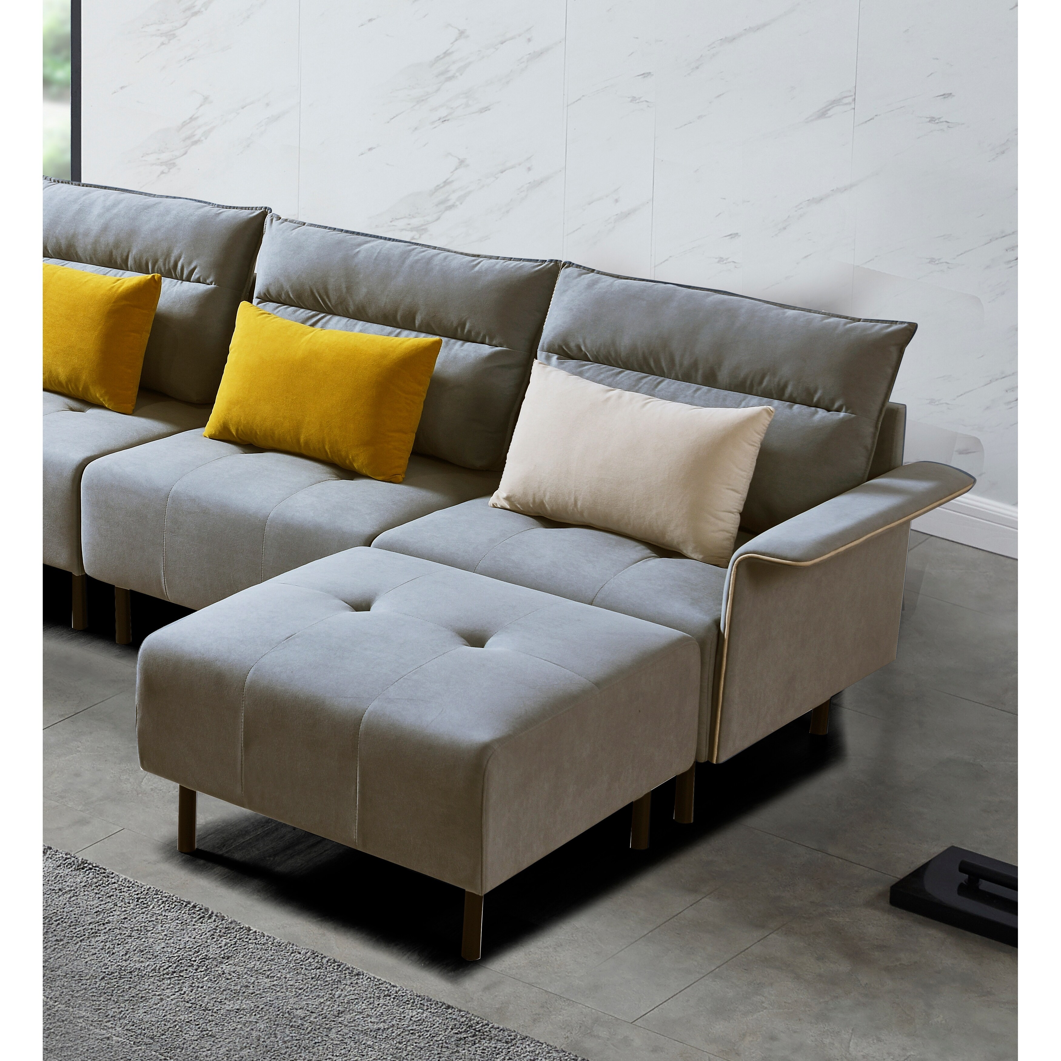 72 store inch sectional