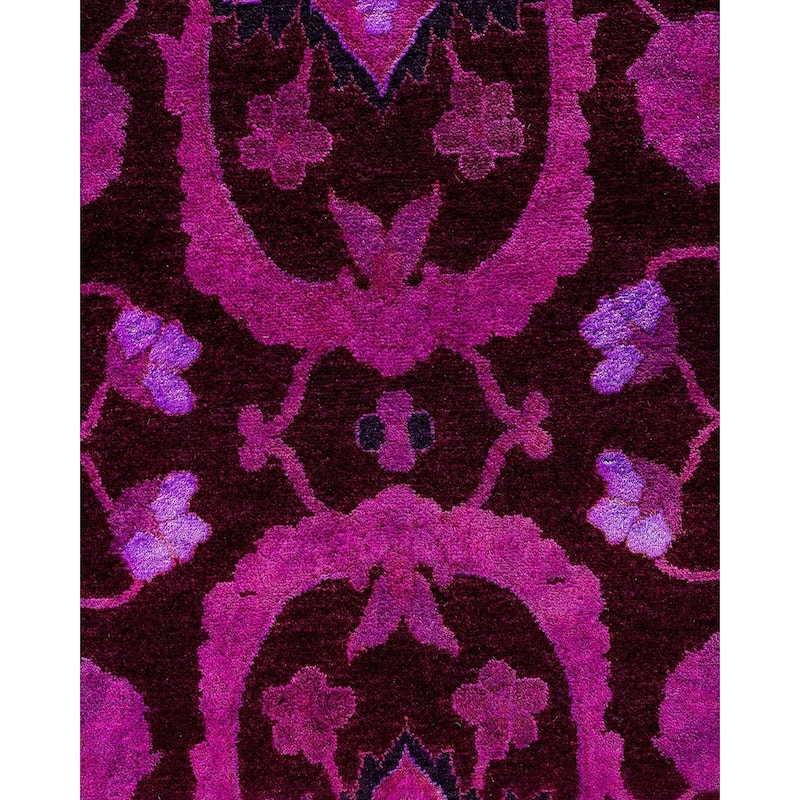 Overdyed, One-of-a-Kind Hand-Knotted Area Rug - Pink - 9' 2" x 12' 2"
