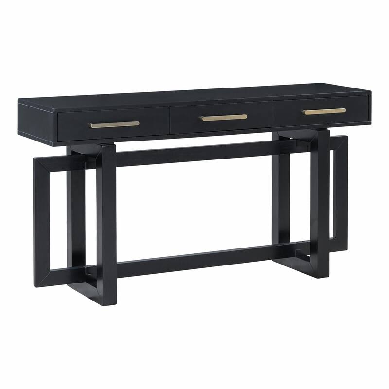 Elegant Extra Long Console Table with Three Drawers
