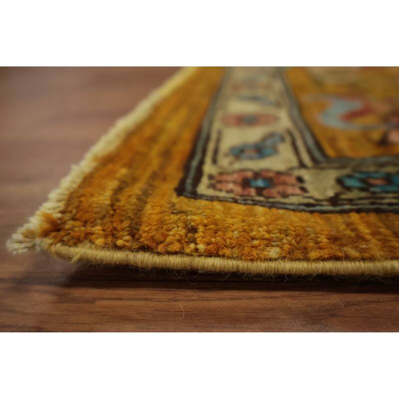 Hand Knotted Oriental 100% Wool Carpet Traditional All-Over Oranges & Rust Ziegler Area Rug - 12' 1'' X 9' 3''