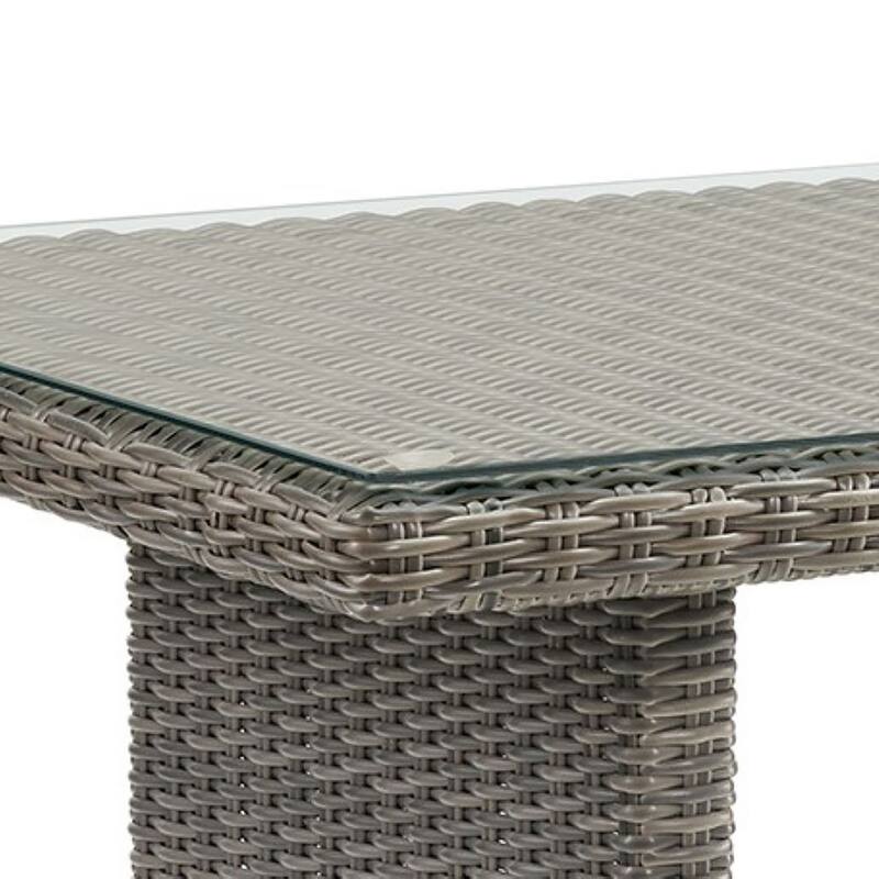 Asti All-Weather Wicker 3-Piece Outdoor Dining Set with 30"H Table with Glass Top and Two 37"H Dining Chairs
