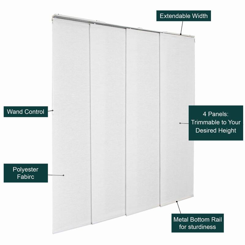 CHICOLOGY Adjustable Sliding Panels, 4-Rail Track, Vertical Blinds, Pation Door Curtain, Room Divider