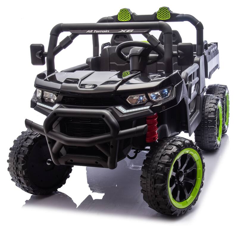 Black Electric Dump Truck Kids Truck Off-Road Toy Car Ride on Jeep