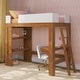 preview thumbnail 4 of 27, Max and Lily Mid-Century Modern Twin Loft Bed with Desk and Bookshelf Pecan/White