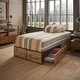 preview thumbnail 20 of 22, iNSPIRE Q Modern Youngstown Wood Finish Panel Black Metal Twin Platform Bed with Storage Drawers