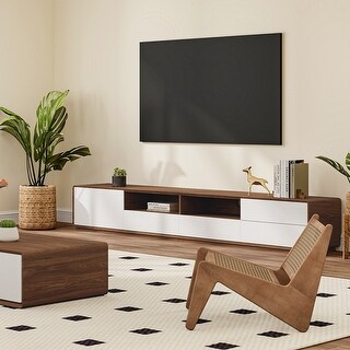 https://ak1.ostkcdn.com/images/products/is/images/direct/4f423d8c8644b6b5f34c042c81bc9c1568bebc44/Modern-Wood-White-TV-Stand%2C-Lowline-Media-Console-with-4-Drawers%2C-Open-Storage-Cabinet%2C-Walnut-Veneer%2C-Fully-assembled%2C-78%22.jpg