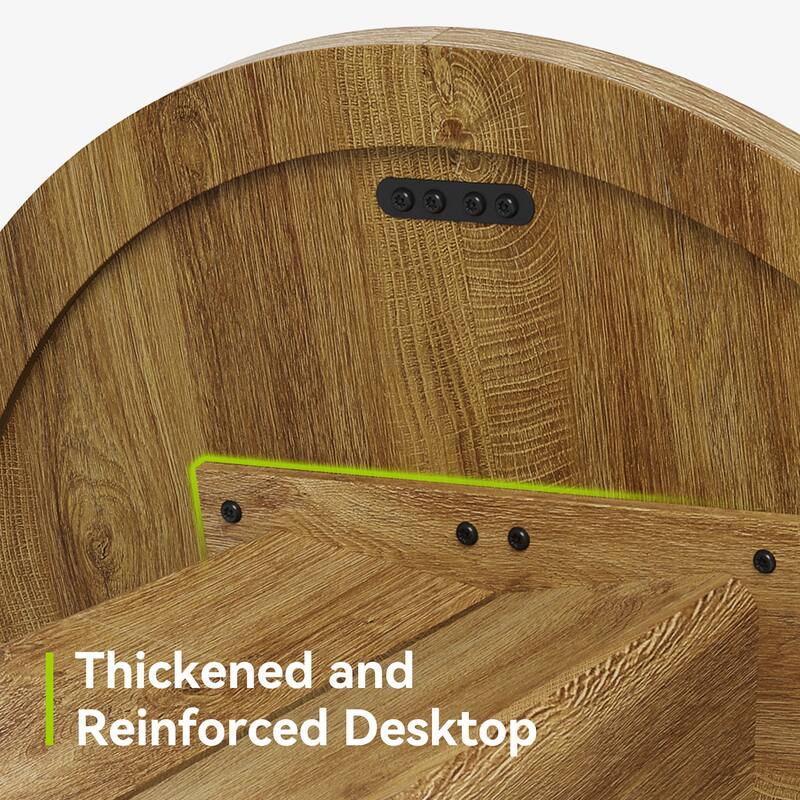 31.5" Round Dining Table for 2 People, Farmhouse Dining Room Table